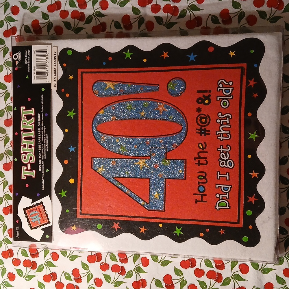 White 40th Birthday T-shirt